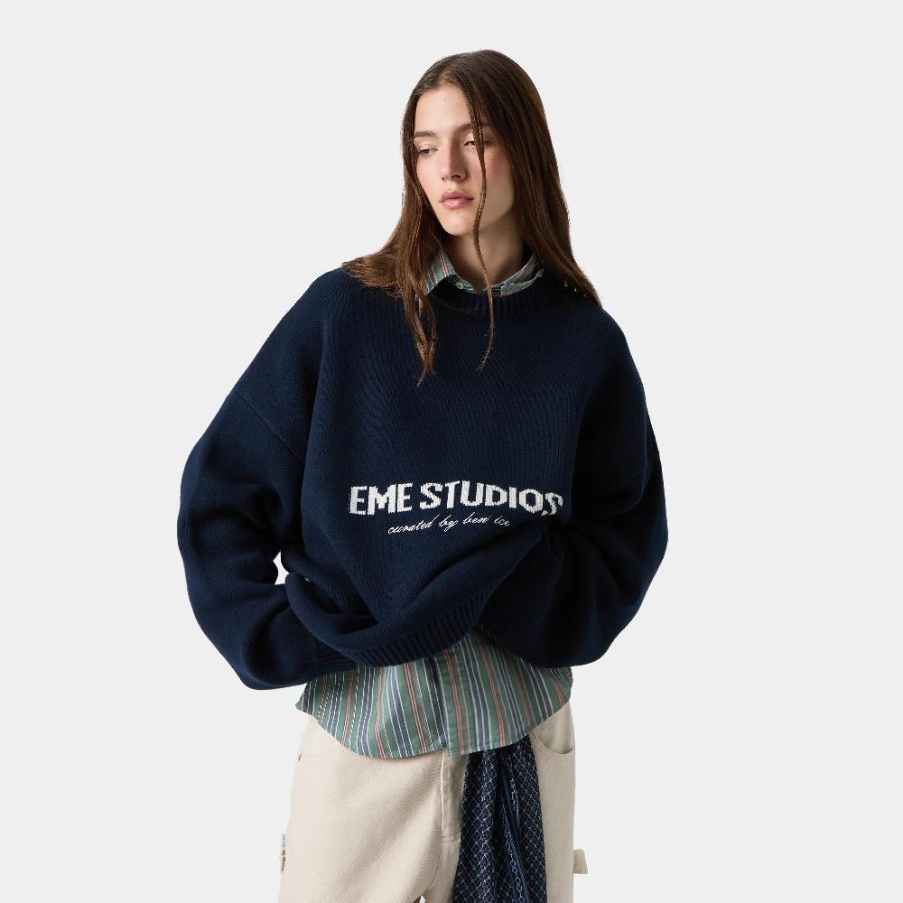 Eme Master Navy Knit Sweater