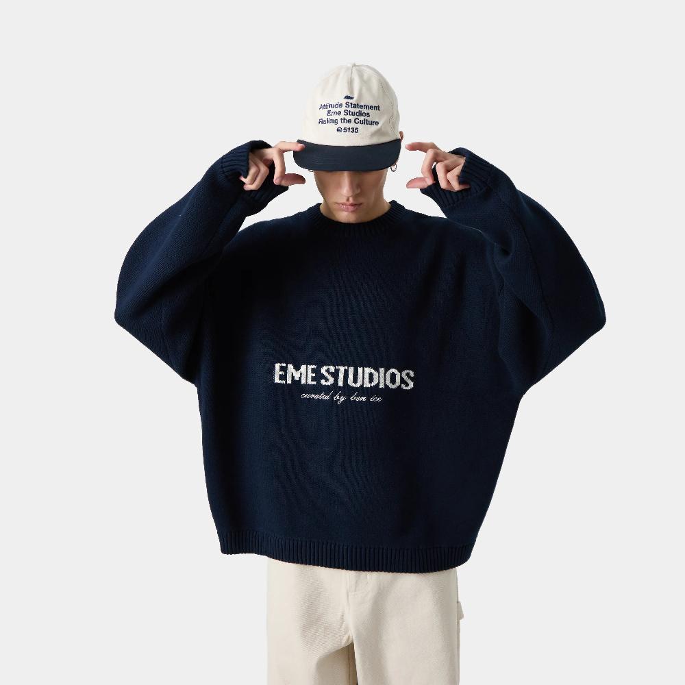Eme Master Navy Knit Sweater