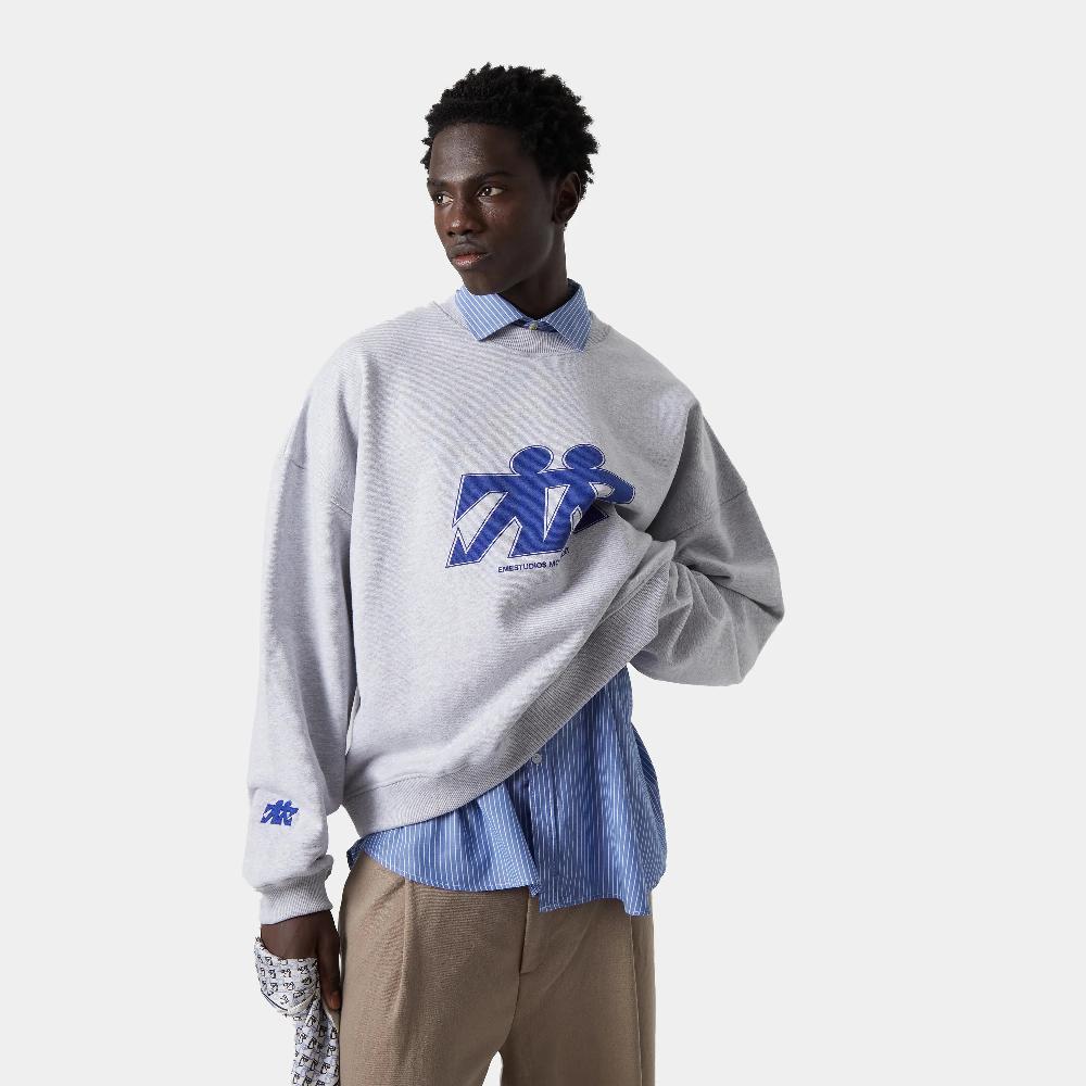 Eme Mbuddy Grey Oversized Crewneck