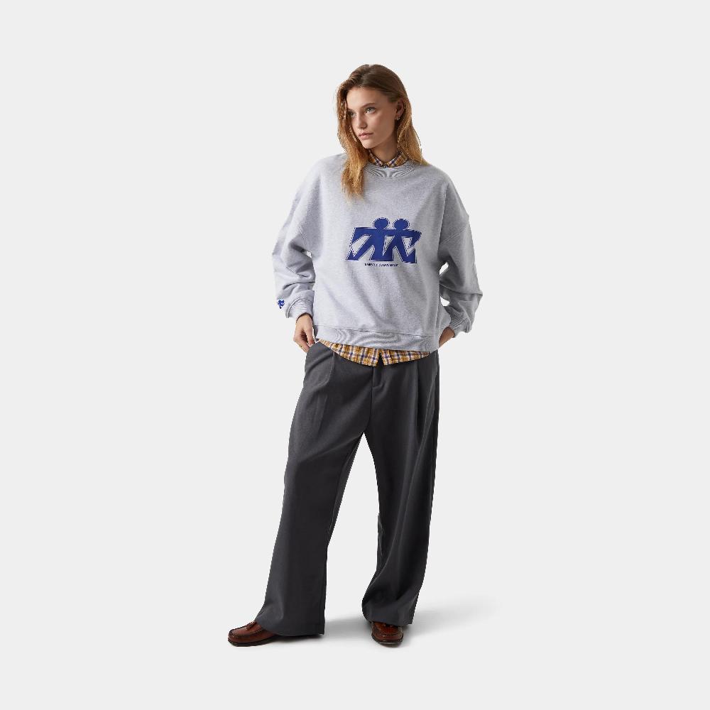 Eme Mbuddy Grey Oversized Crewneck