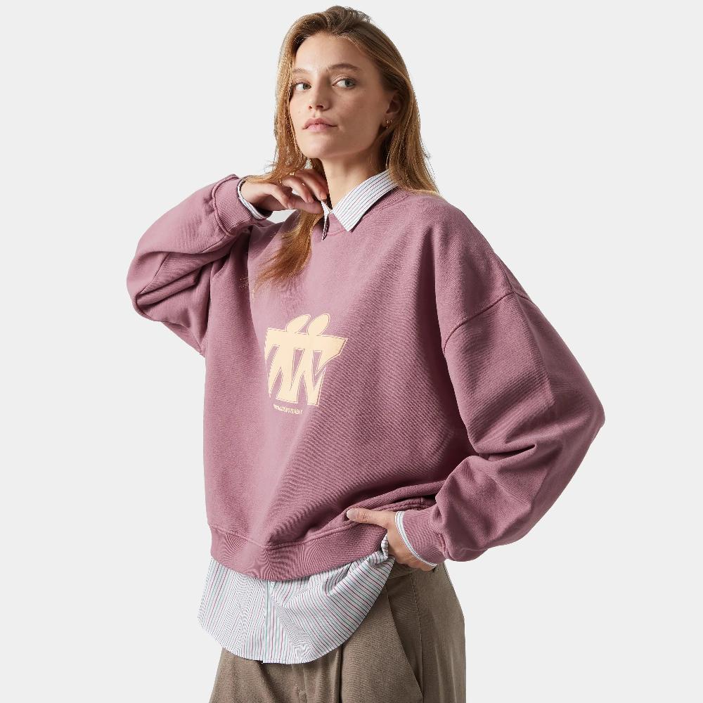 Eme Mbuddy Taupe Oversized Crewneck