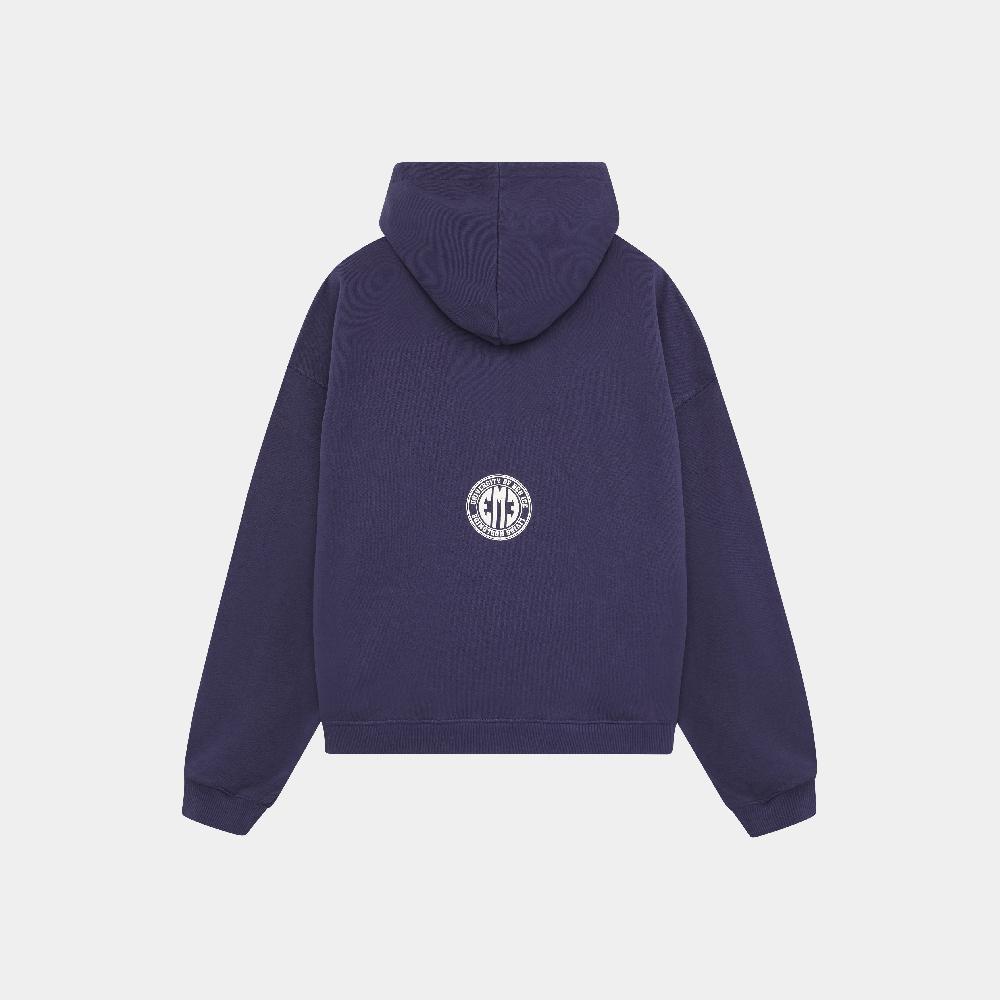 Eme Mesh Navy Oversized Hoodie