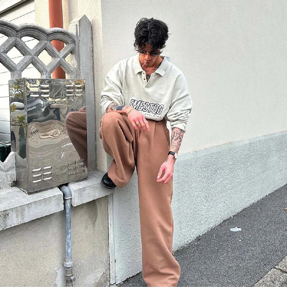 Eme Mesh Off Sand Polo Hoodie