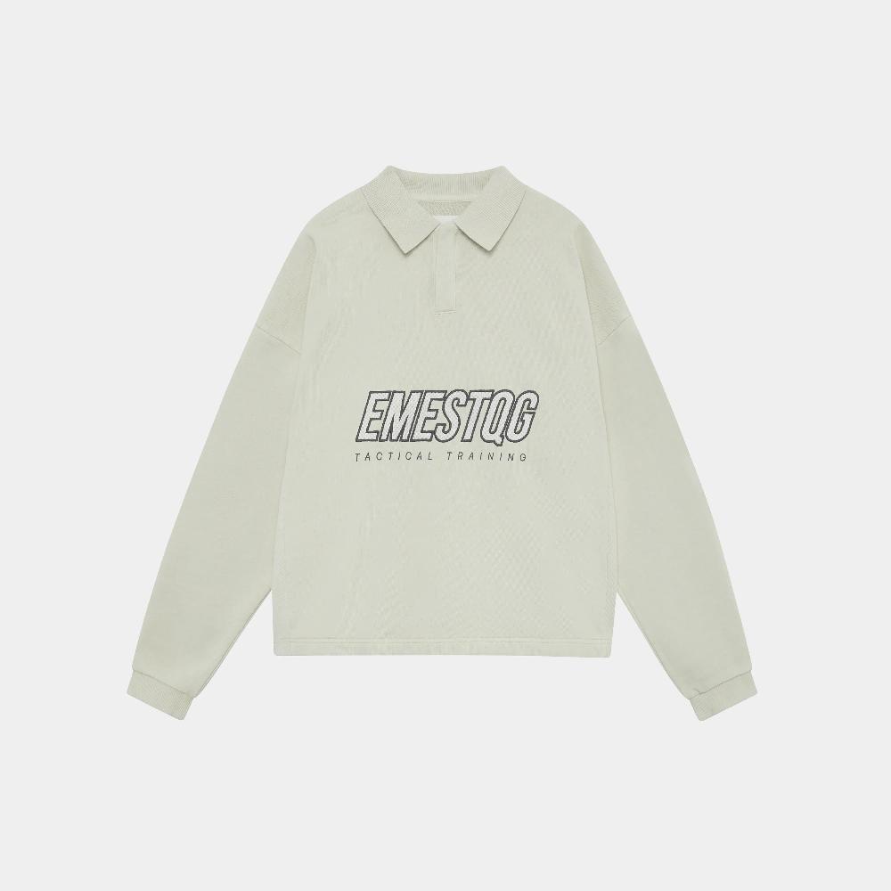 Eme Mesh Off Sand Polo Hoodie