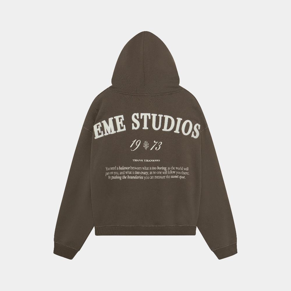 Eme Nexus Muddy Brown Oversized Hoodie