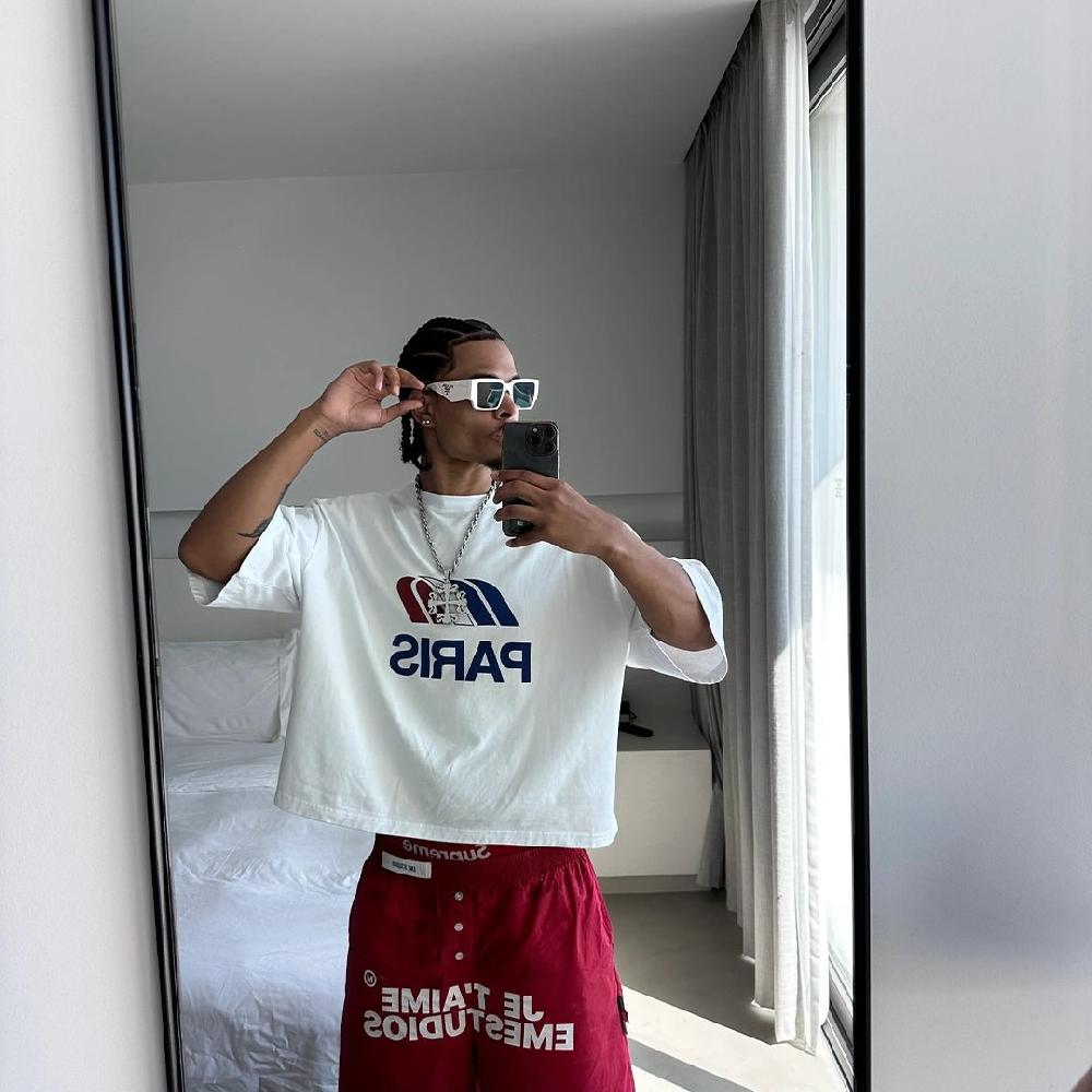 Eme Paris Pearl Cropped Boxy Tee