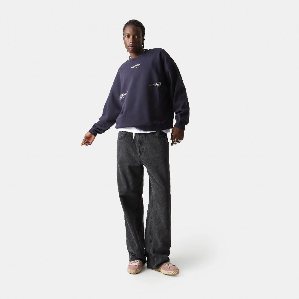 Eme Phantom Navy Oversized Mockneck