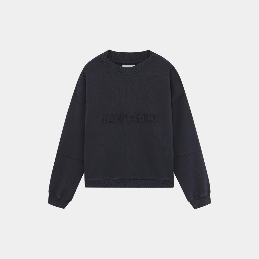 Eme Puzzle Navy Oversized Crewneck