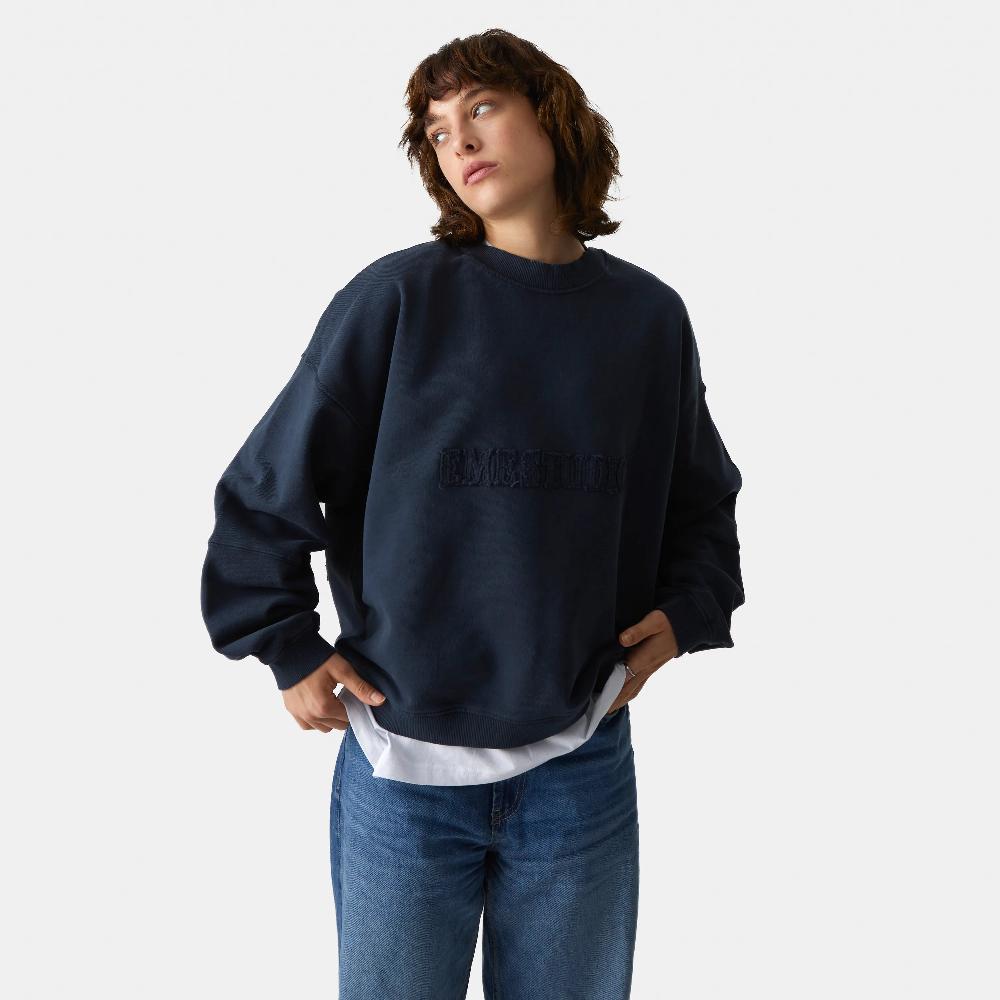 Eme Puzzle Navy Oversized Crewneck