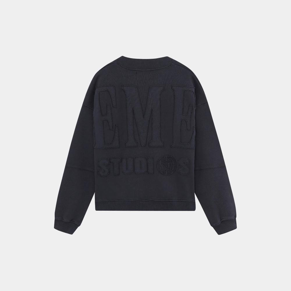 Eme Puzzle Navy Oversized Crewneck