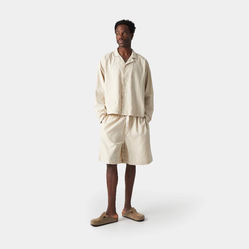 Eme Quarry Off Sand Linen Shorts
