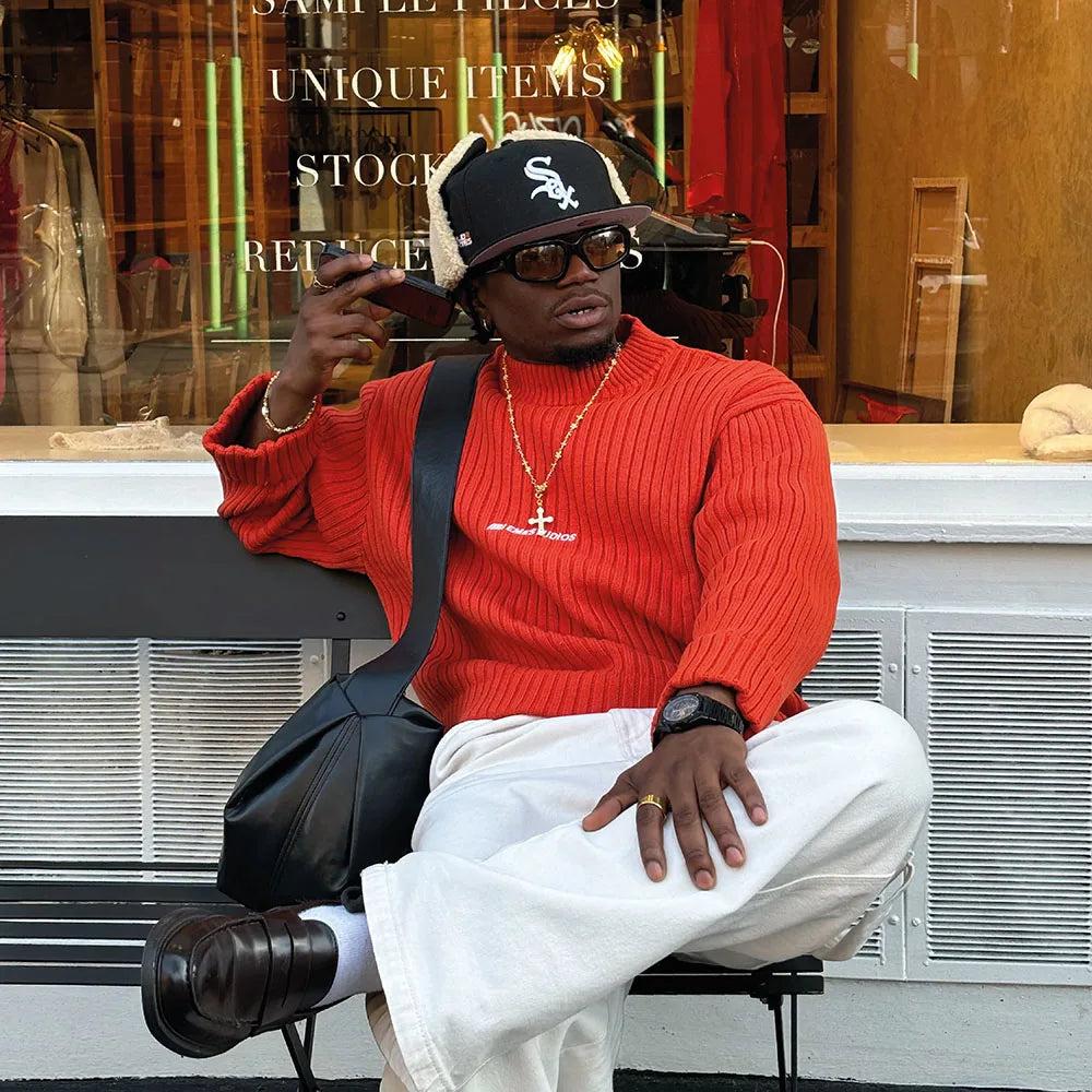 Eme Riot Knit Brick Baggy Sweater