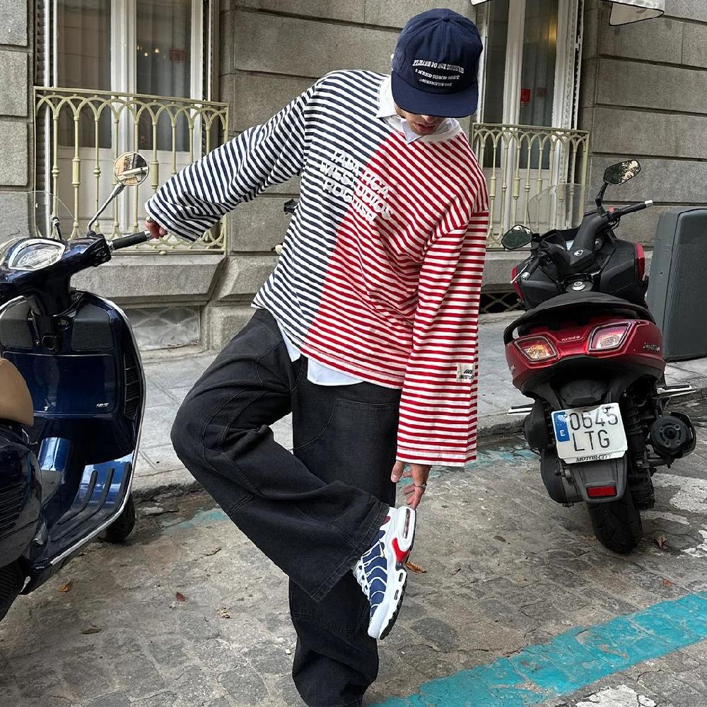 Eme Roguish Navy Striped Long Sleeve