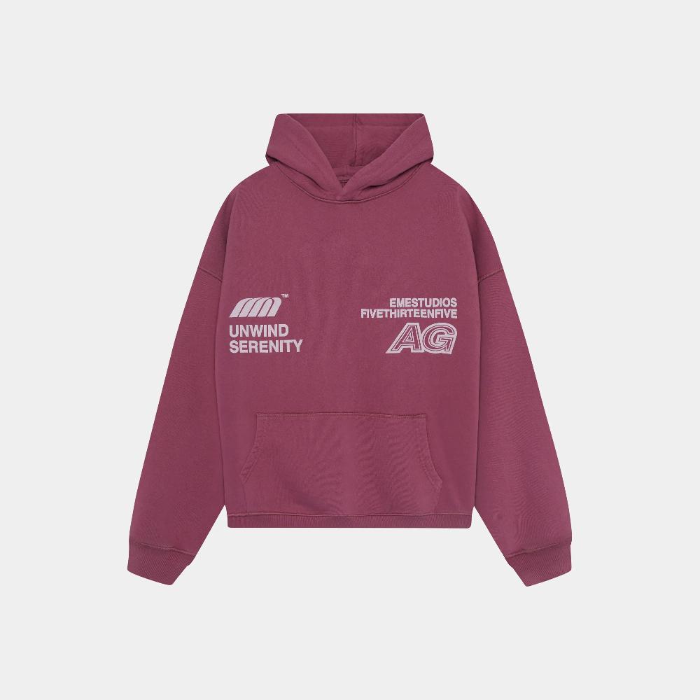 Eme Serenity Burgundy Oversized Hoodie