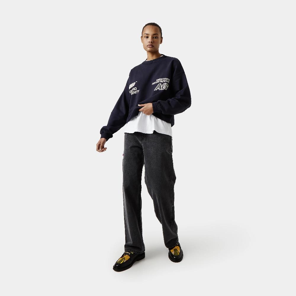 Eme Serenity Dark Navy Oversized Crewneck