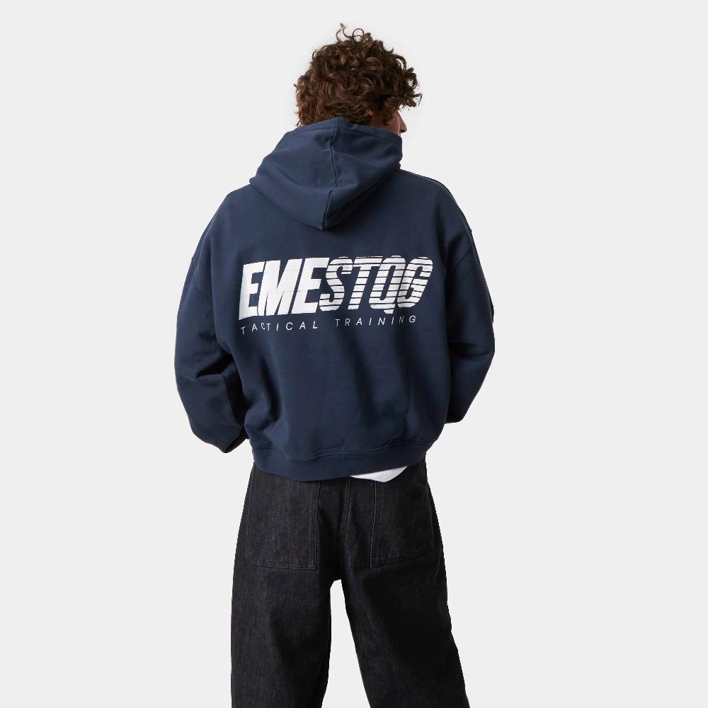 Eme Shove Navy Oversized Hoodie