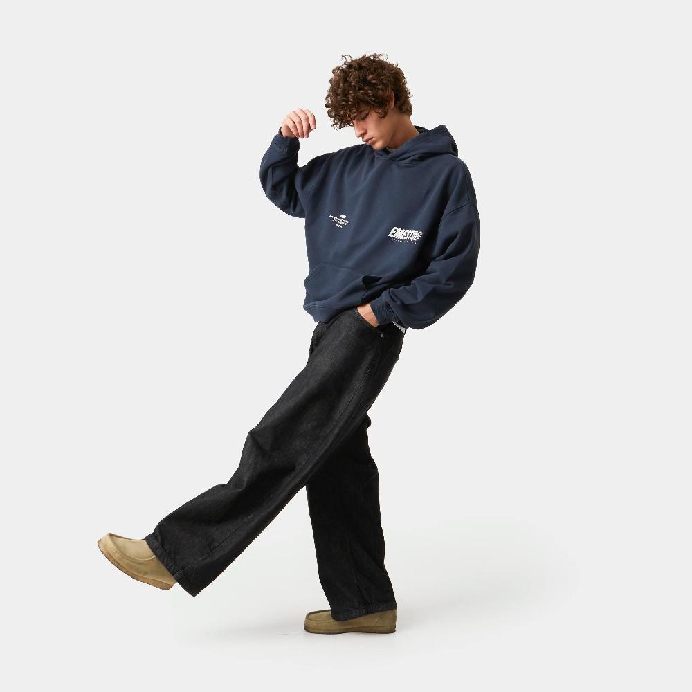 Eme Shove Navy Oversized Hoodie