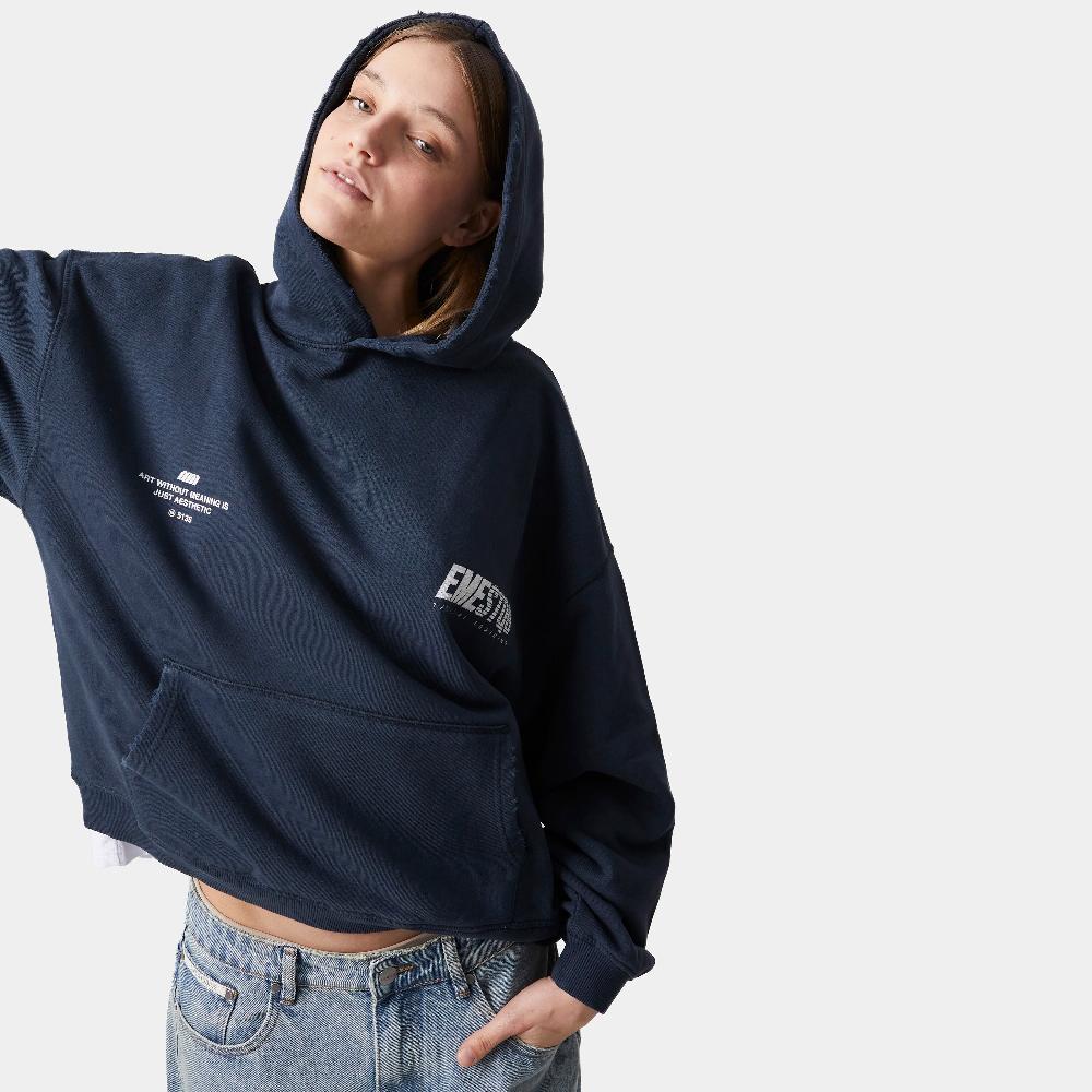 Eme Shove Navy Oversized Hoodie