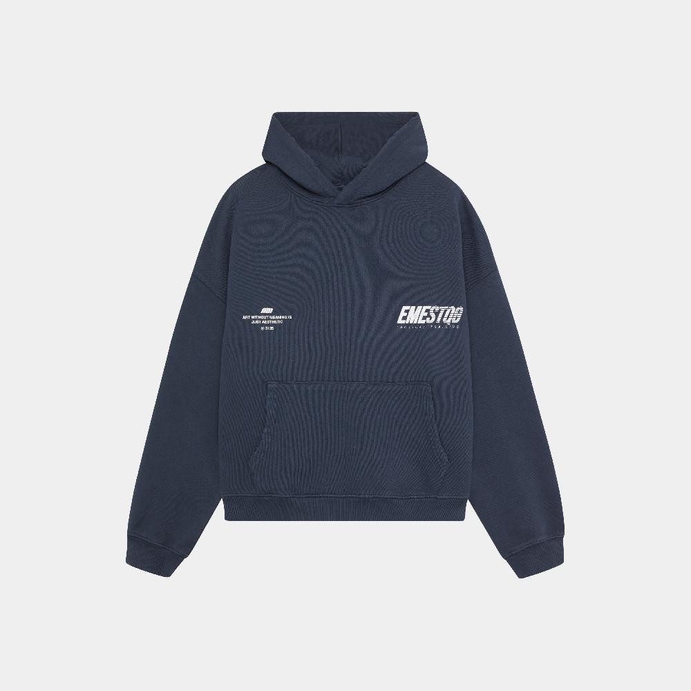 Eme Shove Navy Oversized Hoodie