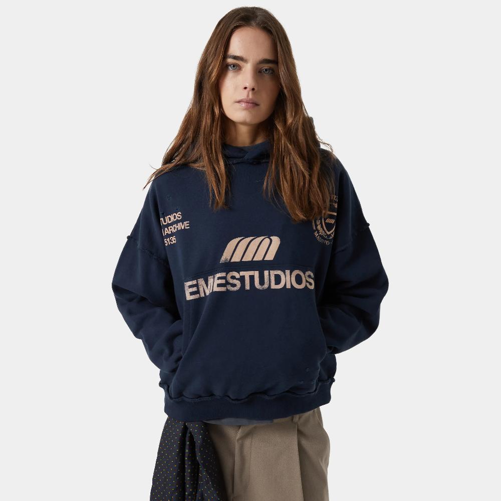 Eme Stealth Navy Oversized Hoodie