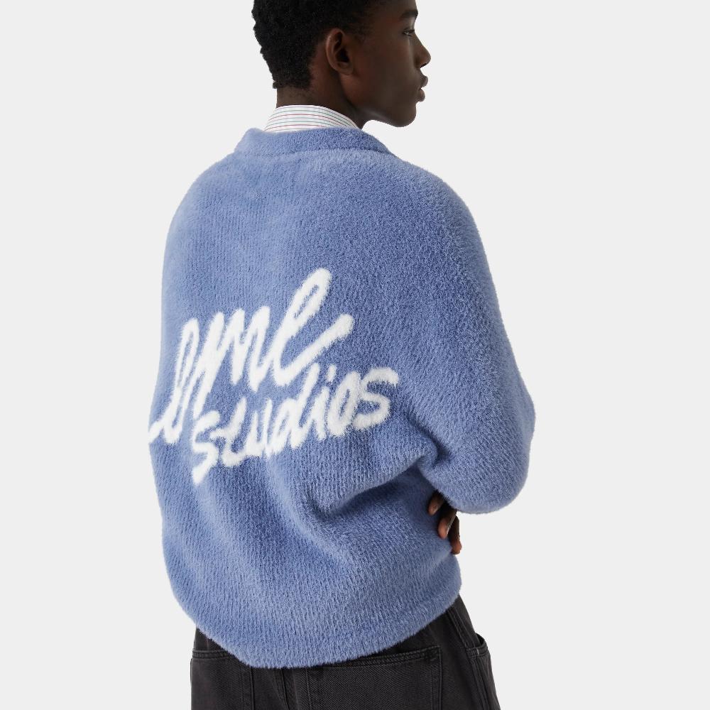 Eme Sully Deep Sea Brushed Knitted Polo