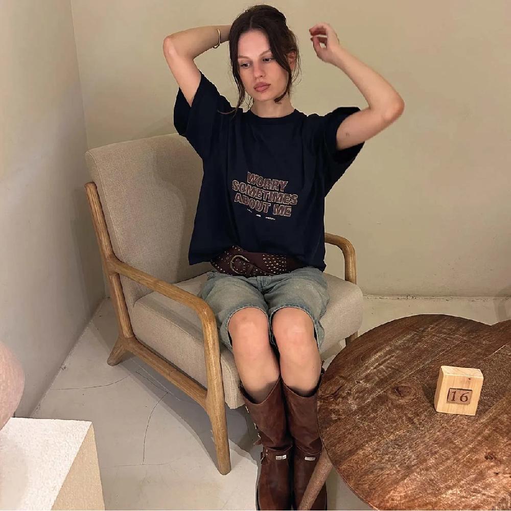 Eme Target Navy Oversized Tee