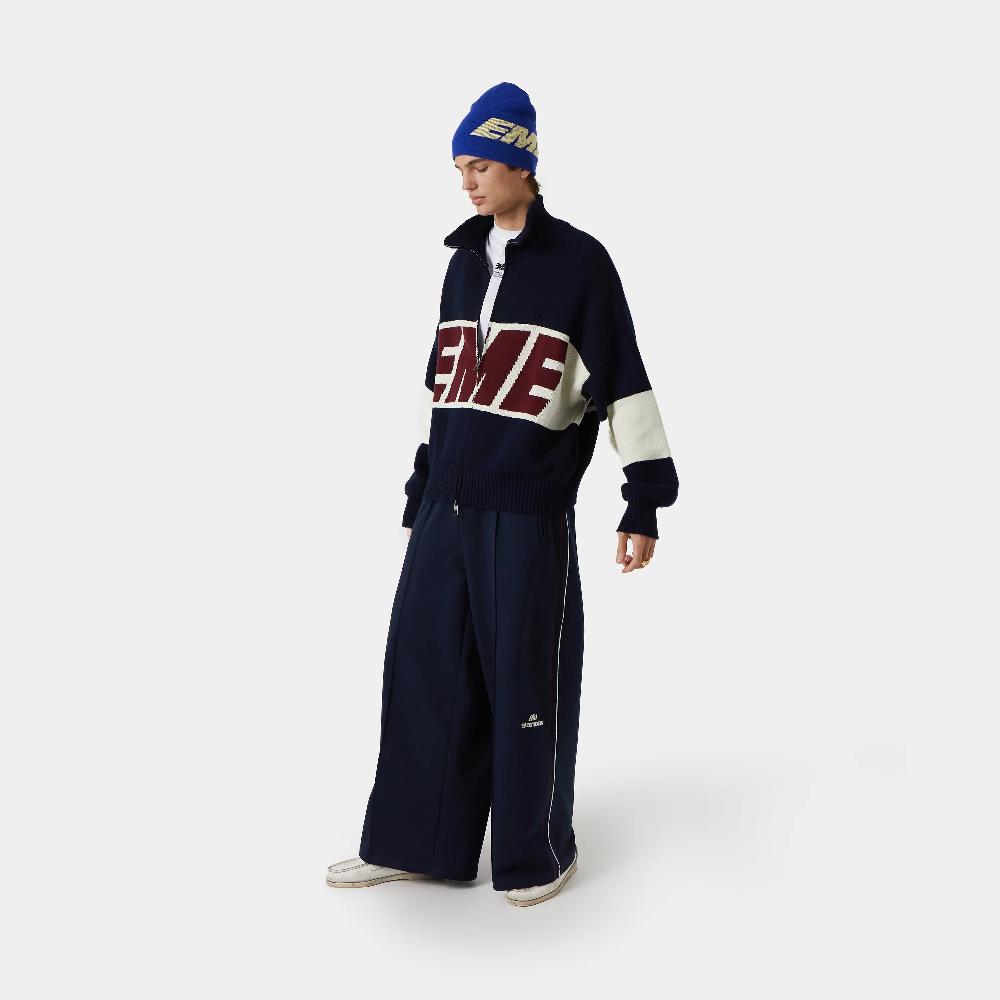 Eme Thrill Navy Zipper Knit