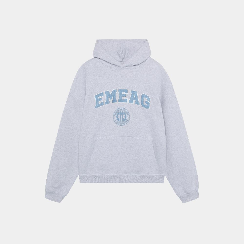 Eme Universitè Heather Grey Oversized Hoodie