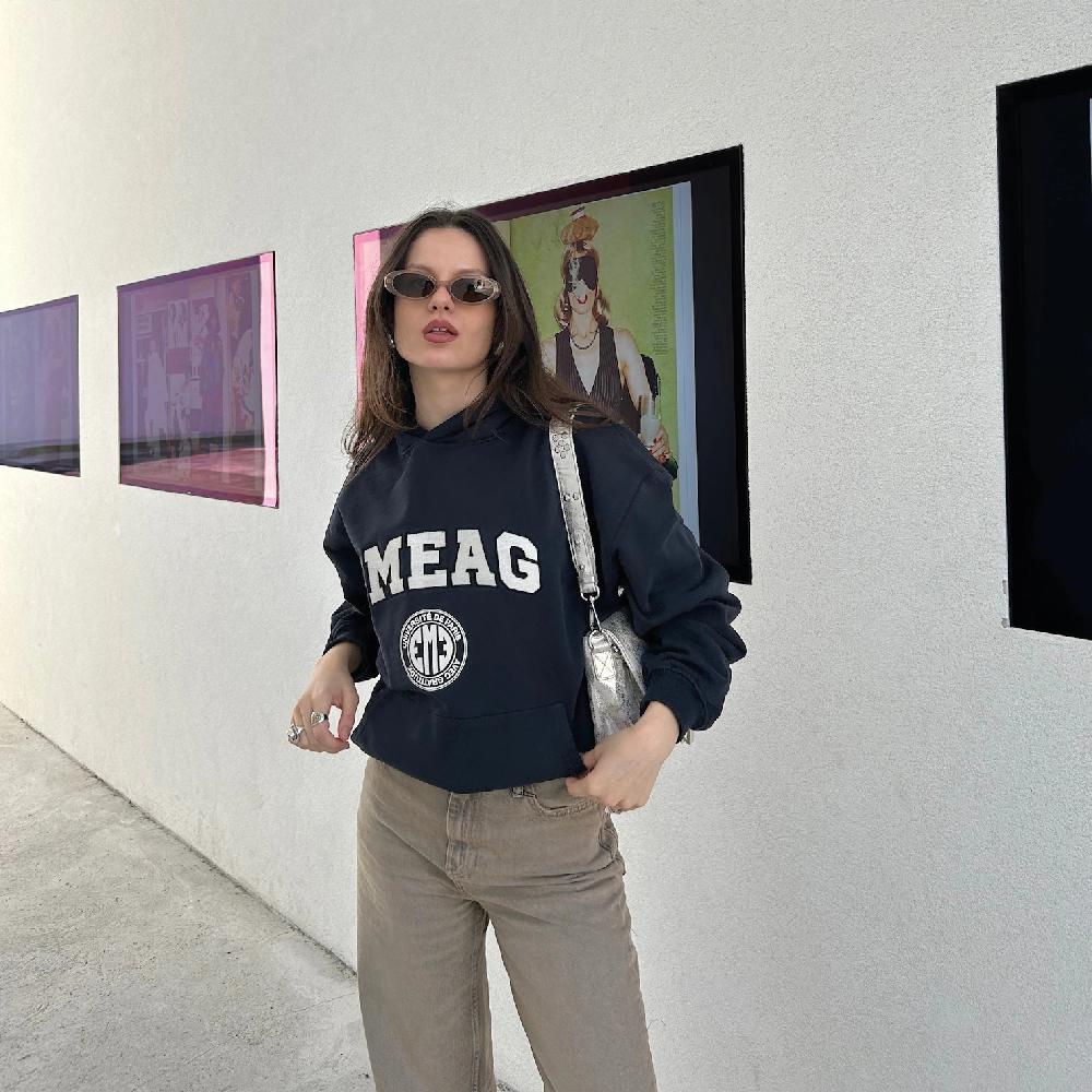 Eme Universitè Navy Oversized Hoodie