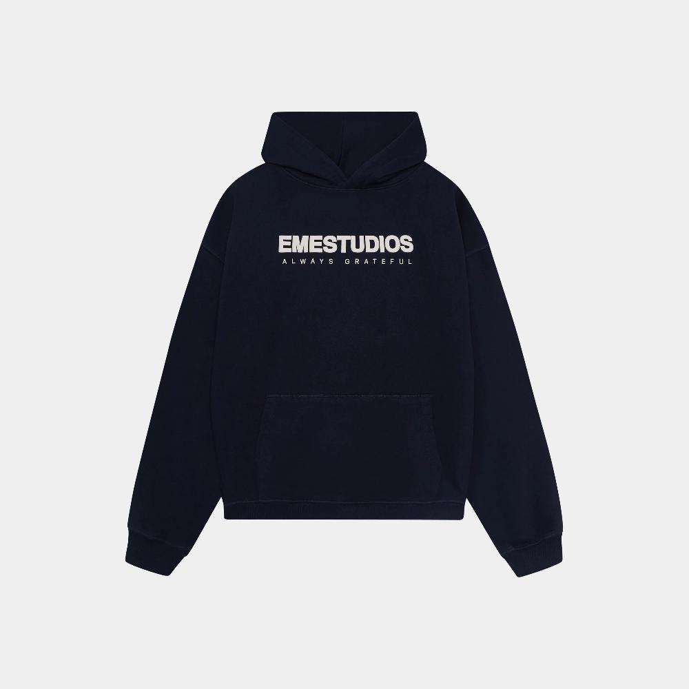 Eme Unwind Dark Navy Oversized Hoodie
