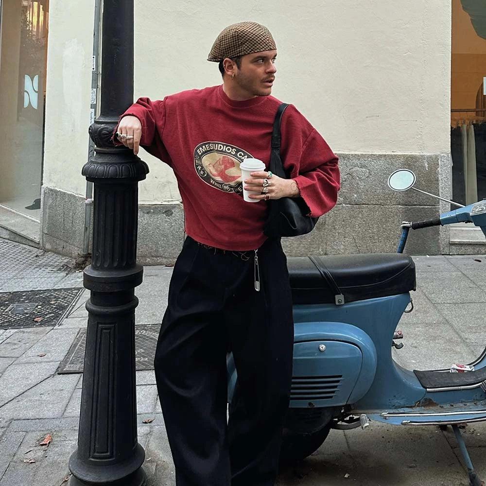 Eme Whiz Cafe Redwood Reverse Crewneck