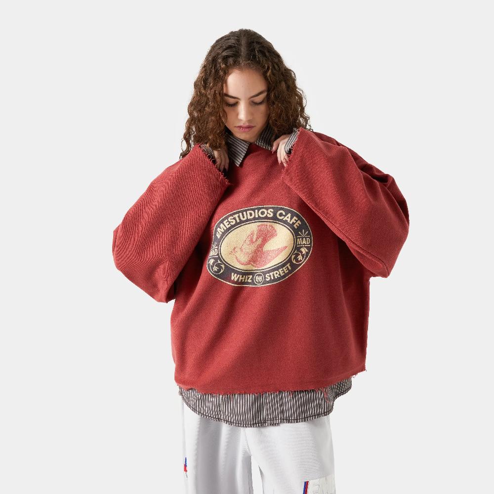 Eme Whiz Cafe Redwood Reverse Crewneck