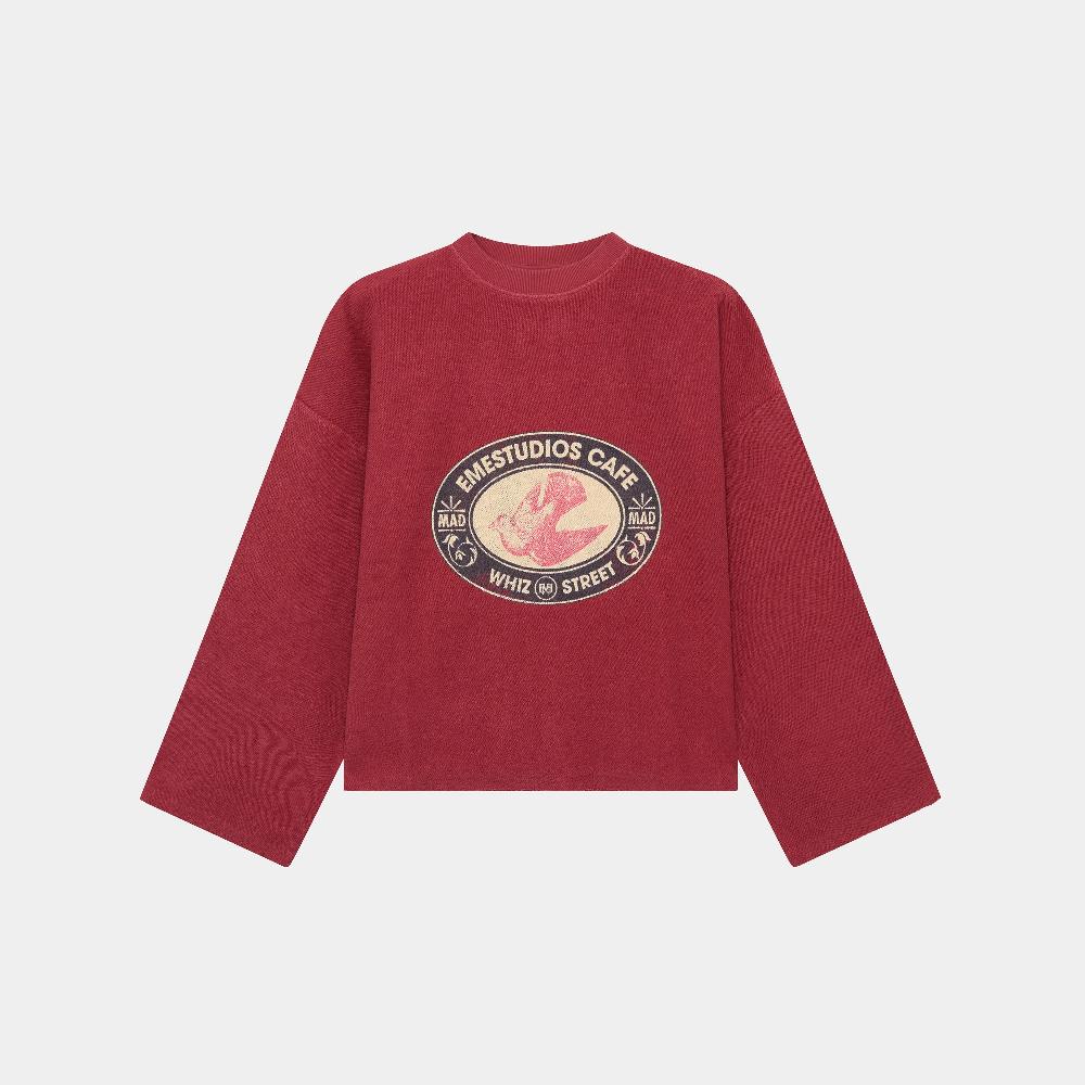 Eme Whiz Cafe Redwood Reverse Crewneck