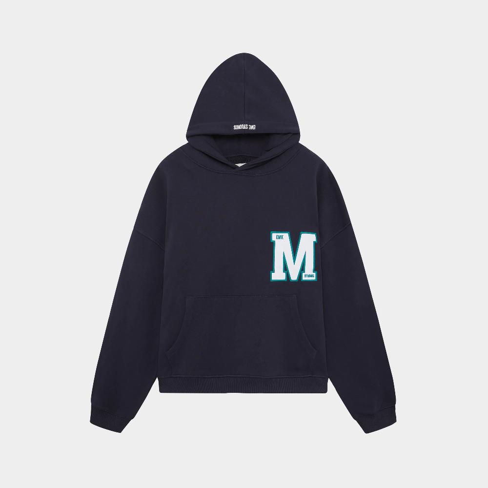 Eme Wrap Up Navy Oversized Hoodie