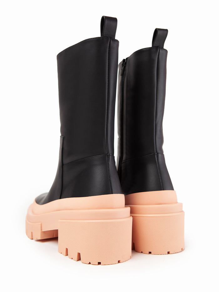 Equitare ALVIN - Napa Seda Suela Negra Salmón