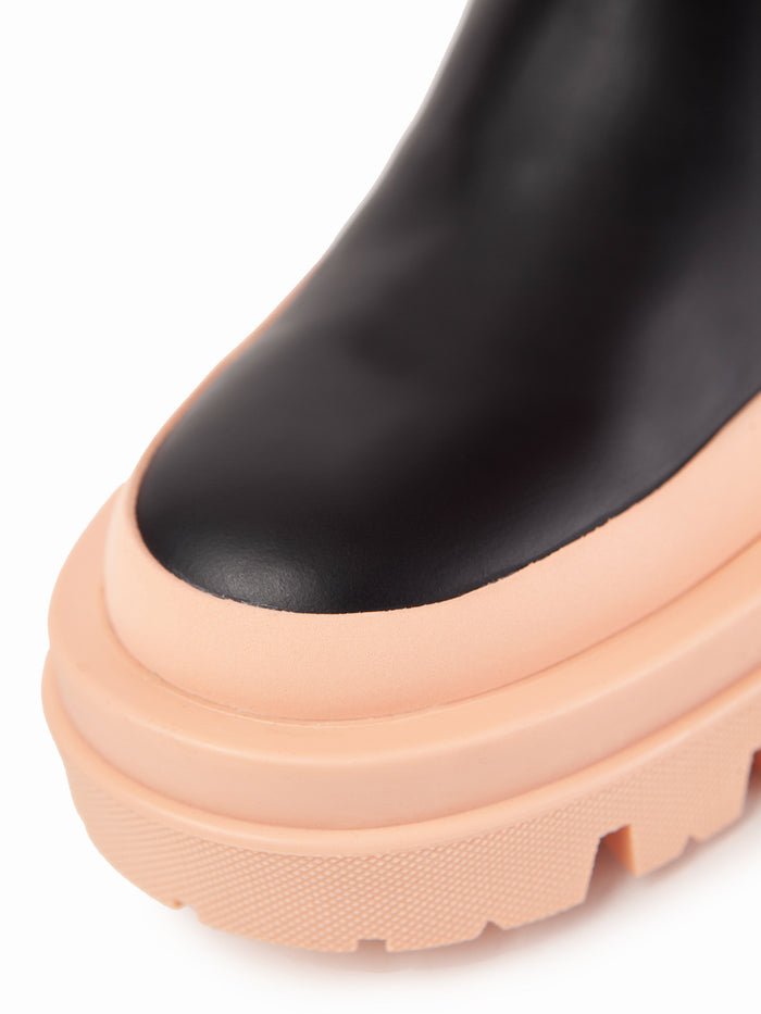 Equitare ALVIN - Napa Seda Suela Negra Salmón