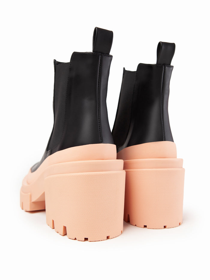 Equitare BARRY - Napa Seda Suela Negra Salmón