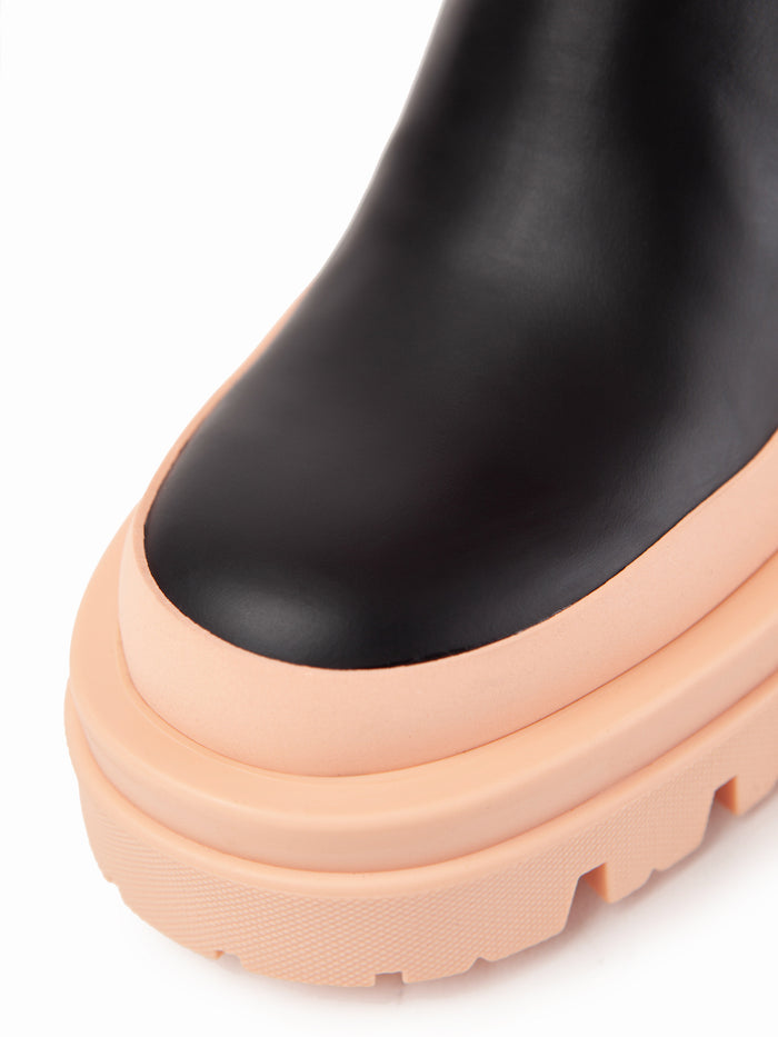 Equitare BARRY - Napa Seda Suela Negra Salmón