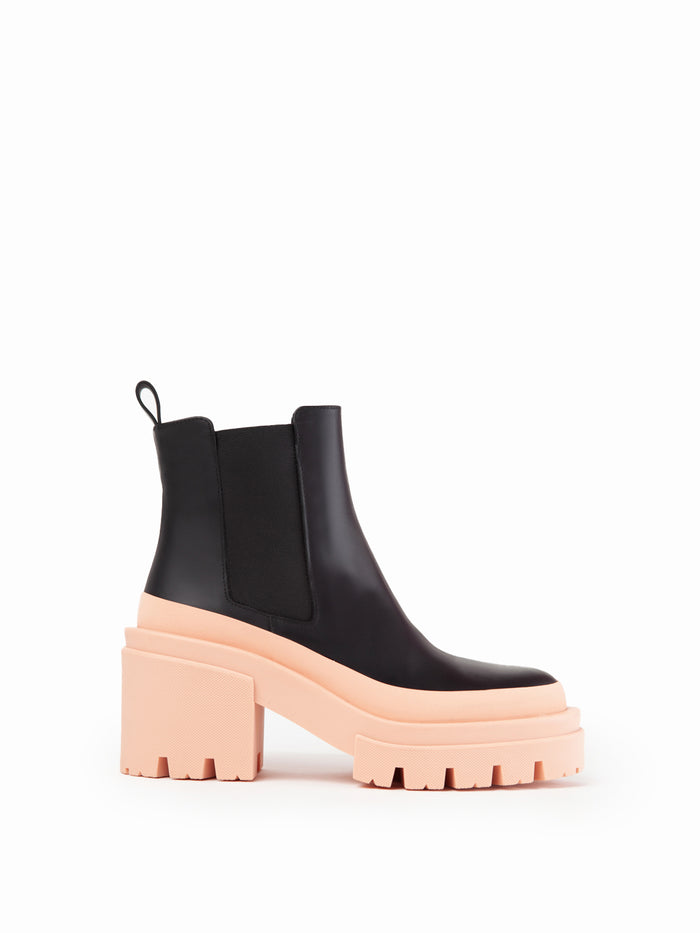 Equitare BARRY - Napa Seda Suela Negra Salmón