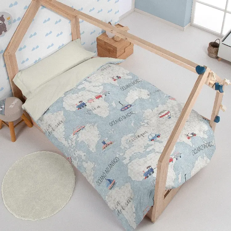 Es tela Dúo funda nórdica + almohada Mi mundo algodón