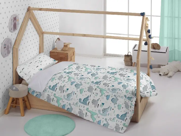 Es Tela Dúo Funda Nórdica + Almohada Dinos 50/50