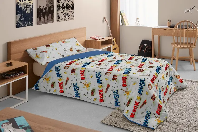 Es Tela Dúo Funda Nórdica + Almohada Rock 50/50