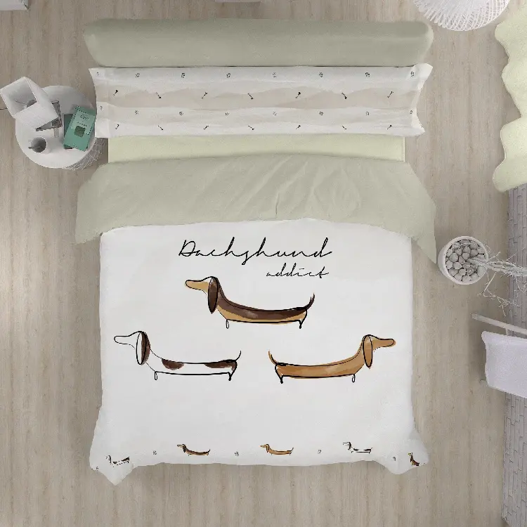 Es Tela Dúo Funda Nórdica + Almohada Teckel 50/50