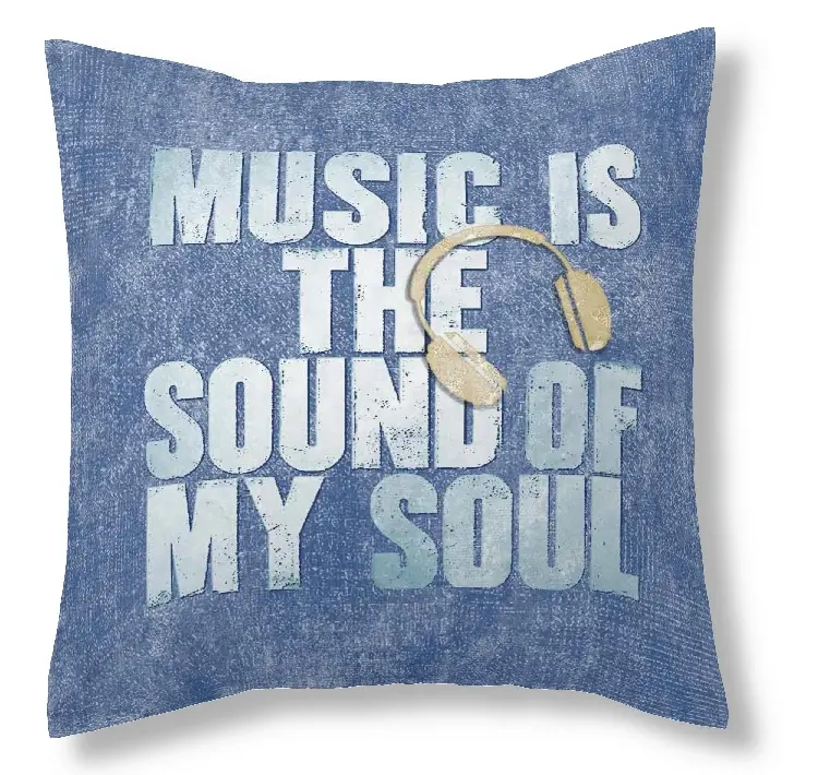 Es Tela Funda De Cojín Estampada Acordes