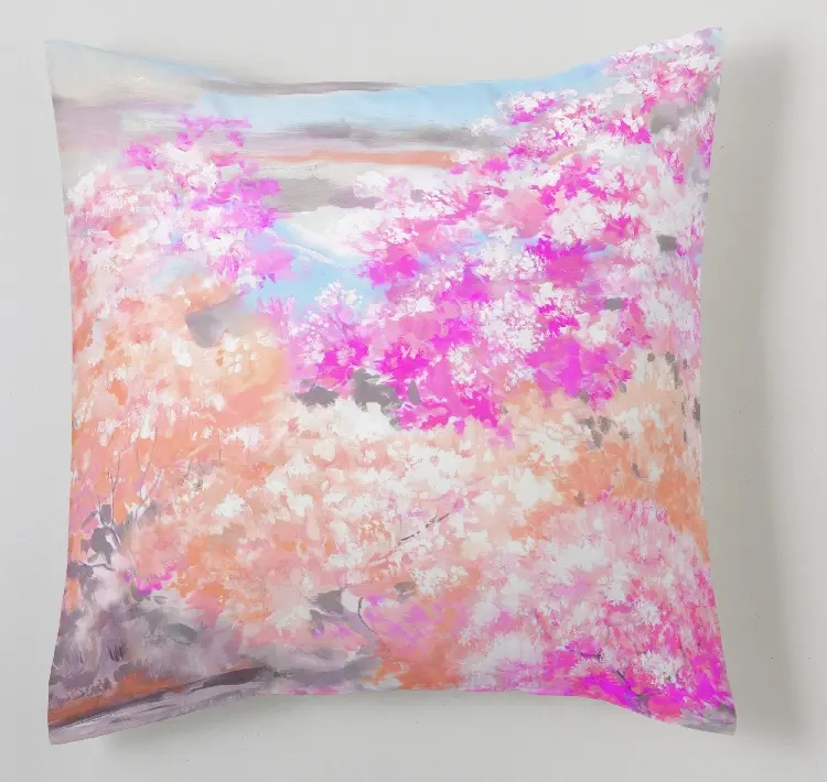 Es tela Funda de cojín estampada Amelie