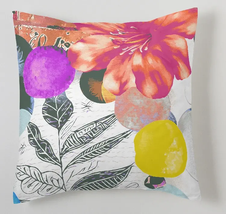 Es tela Funda de cojín estampada Mila