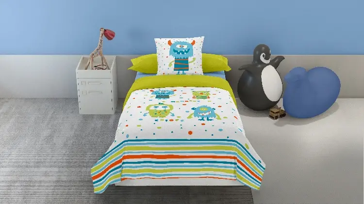 Es Tela Funda De Cojín Estampada Monster