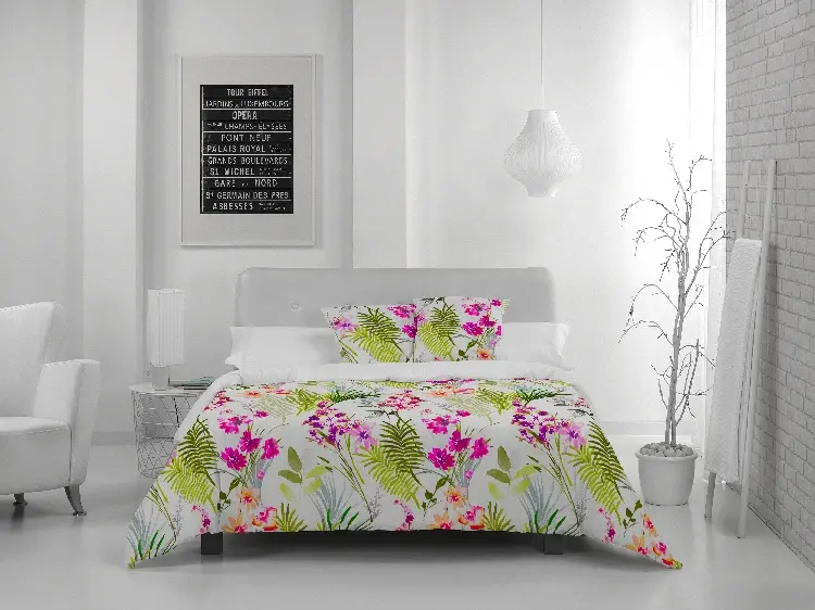 Es Tela Funda De Cojín Estampada Oasis