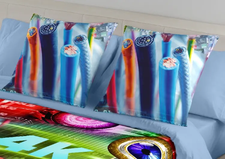 Es Tela Funda De Cojín Estampada Tech