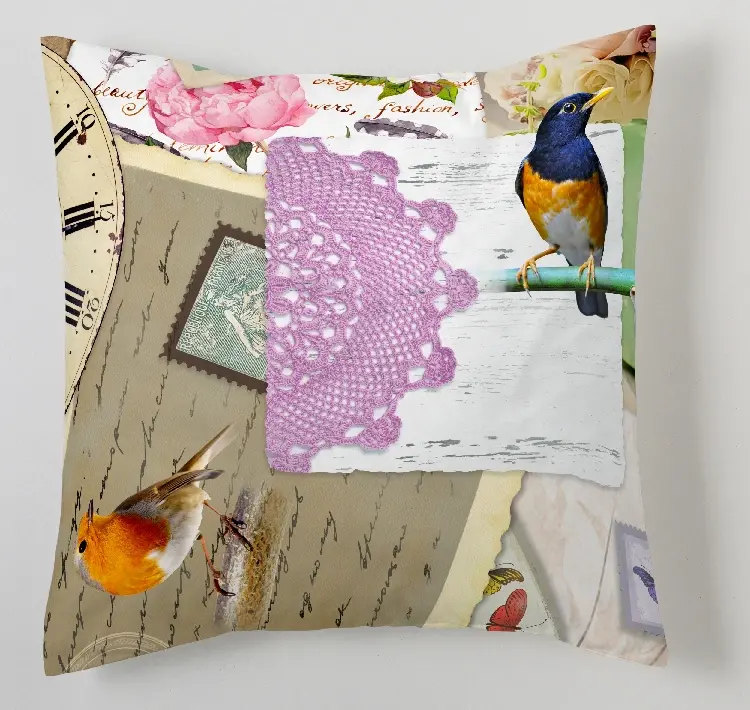 Es tela Funda de cojín estampada Tempo